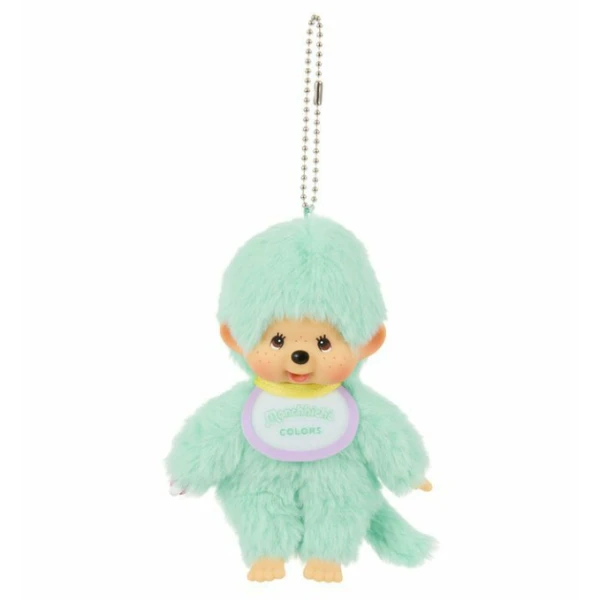 日本 Monchhichi 夢奇奇 COLORS 系列 綠色玩偶吊飾
