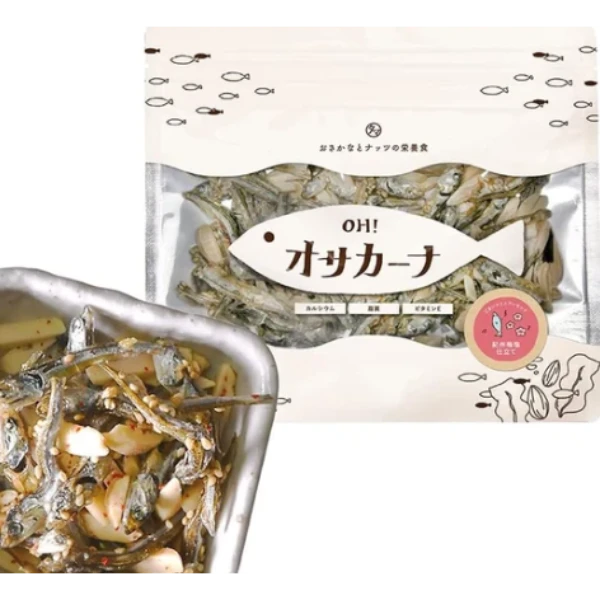 🍙酸甜清爽！OH!SAKANA 杏仁小魚乾（紀州梅鹽80g）