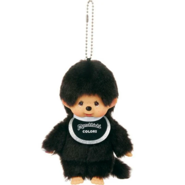日本 Monchhichi 夢奇奇 COLORS 系列 黑色玩偶吊飾