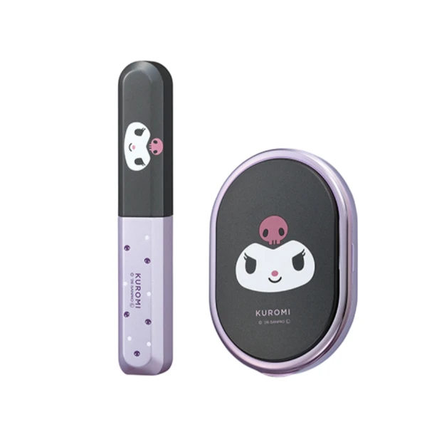 💜 日本 KOIZUMI × 三麗鷗 酷洛米 無線瀏海造型夾＋LED化妝鏡組
